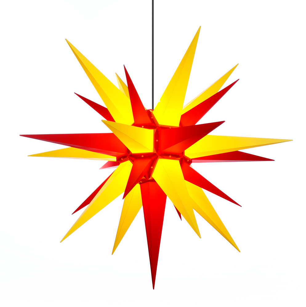 Original Herrnhuter Stern für außen a13 (130 cm), rot / gelb